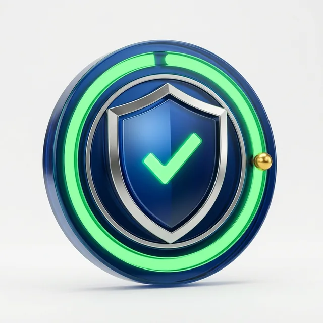 Sello del Índice SIMRO: escudo azul con un check verde dentro de un medidor